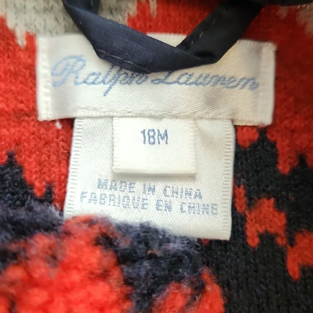 Ralph Lauren Cozy Red and Blue Patterned Jacket
